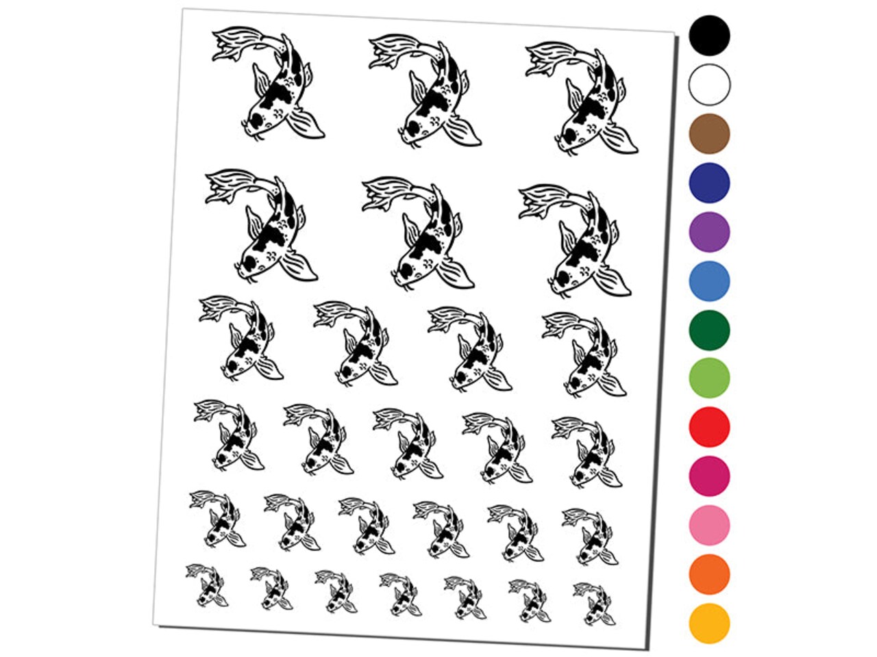 Butterfly Koi Fish Carp Temporary Tattoo Water Resistant Fake Body Art Set Collection